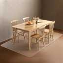 Azadx Office Chair Mat for Hardwood Floor, 6'9' Clear Desk Protector, Large Easy Glide Rolling Plastic Mat for Dining and Living Room