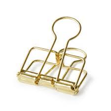 Binders Clips 1.25", Pack 2 Gold