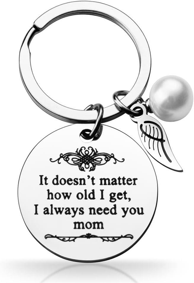5 x Mother's Day Keychain Gift from Daughter Son for Mom, Mom Keychain Gifts for Valentine's Day Birthday Christmas