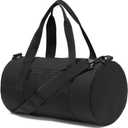 Small Gym Bag Duffel Bag for Women Men Fitness Sports Bag Workout Adjustable Detachable Shoulder Strap Lightweight Carry on Travel Duffle Bag (Black, 15" / Mini / 12L)