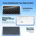 Ergonomic Memory Foam Seat Cushion Hemorrhoid Pillow for Hip Sciatica and Tailbone Pain Relief for Office Chair Car and Home (Grey)