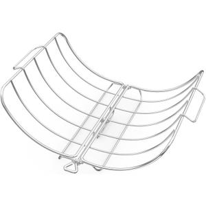 Onlyfire Turkey Roasting Rack, Stainless Steel Detachable Poultry Roaster Racks Rib Rack fits for 16x13Inch Roasting Pan, Big Green Egg and Kamado Joe Grills