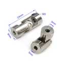 3 x 3mm to 3mm Rotatable Universal Steering Joint Shaft Coupling Connector L23x D9 with Screws with Wrench, 4pcs/Pack (Size: 3mm to 3mm)