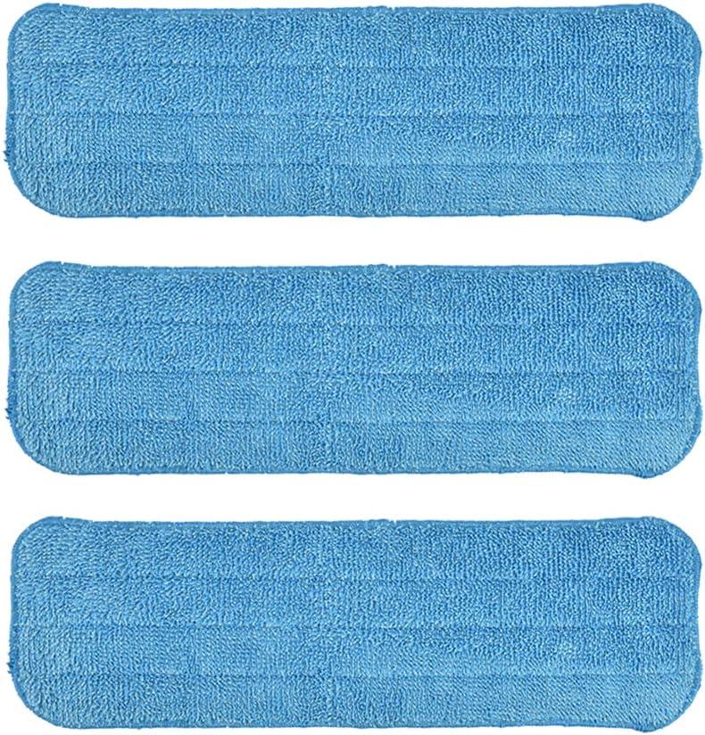 Layers 18"Microfiber Replacement Mop Pads- Reusable Mop Heads Refills fit for Most 16-18inch Spray Velcro Mop, Machine Washable Absorbent Mop Pads- 3Pack