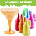 JOYIN 48PCS Plastic Margarita Glasses Cups, 12 oz Neon Disposable Cocktail Cup, Drink Cups for Cinco De Mayo Fiesta Decoration, Mexican Theme Party Supplies