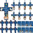 Watersay 48 Set Easter Crafts Religious Easter Cross Kit Christian DIY Paper Crafts Make Your Own Cross Ornament for Sunday School Christmas Church Classroom Activities