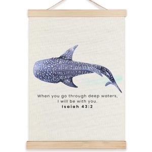 3 x RYYCDOI Whale Shark Wall Decor, Christian Bible Verses Wall Decor for Droom Room Bathroom Nursery, 12x16 Inches