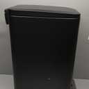 Garvee 13 gal / 50 L Metal Kitchen Trash Can with Lid, Slim Rustproof Garbage Can, Large Step-on Trash Bin with Inner Bucket, Rear Handle, Soft Close Lid, Black