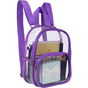 USPECLARE Clear Mini Backpack Stadium Approved for Little Boys & Girls, Transparent Backpack for Concert, Festival, Sport Events