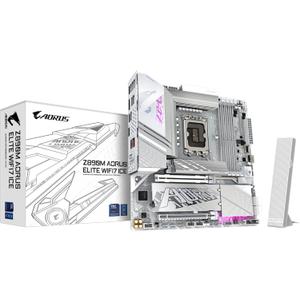 GIGABYTE Z890M AORUS Elite WIFI7 ICE Ultra Core (Series 2) LGA 1851, ATX, DDR5, 3X M.2, PCIe 5.0, Thunderbolt 4, WIFI7, 2.5GbE LAN, EZ-Latch