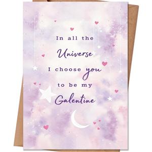 3 x Happy Galentine's Day Card for Bestie, Funny Galentines Day Card Gifts for Best Friend, Female Friend, Gal Pal (QQ-165)