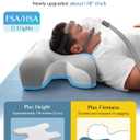 CPAP Pillow for Larger-Framed Men, Ergonomic Memory Foam Bed Pillow to Reduce Air Leaks, Facial Pressure, Height Adjustable for Side Back Stomach Sleepers, 23.6"x15.74"x5.11"/5.9"