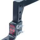 TOPTOW 64189 AdjustableTrailer Hitch Ball Mount with 5/8 inch Hitch Pin, 10 inch Drop Max, Fits 2 inch Hitch Receiver, Matte Black