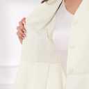 Allegra K 2 Piece Skirt Sets for Women Long Sleeve Blazer and Pencil Skirt Business Suits, Large, Cream White