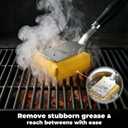 Bristle Free Steam Cleaning Grill Brush,1 Replaceable Head for Any Grate Type - 17” Long Handle w/One-Fit-All Scraper - Stainless Steel, Ceramic, Enamel, and Griddle