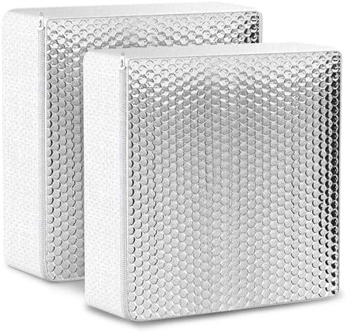 1 Pack RV Vent Insulator and Skylight Cover 14″x14″x3″ with UV Protection Layer Reduce Heat Transfer & Increase A/C Efficiency RV Accessories for Vent Inside Camper Trailer