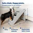 PetSafe CozyUp Folding Dog Stairs, Portable Indoor/Outdoor Pet Steps for Bed, Couch & Car, Grey, 25 Inch