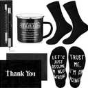 ReliThick 6 Pcs Funny Engineer Gifts for Men 12 oz Engineer Enamel Mug Socks Ballpoint Pen with Box Thank You Card Envelope Birthday Retirement Christmas Gifts for Father Mechanical Electrical Staff