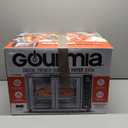 Gourmia French Door Air Fryer  25 Qt Large Capacity Convection Oven, Fryfroce 360, Digital Display with 17 Cooking Presets, Bake, Toast, Roast, Dehydrate, Fits 12 Pizza (Stainless Steel)