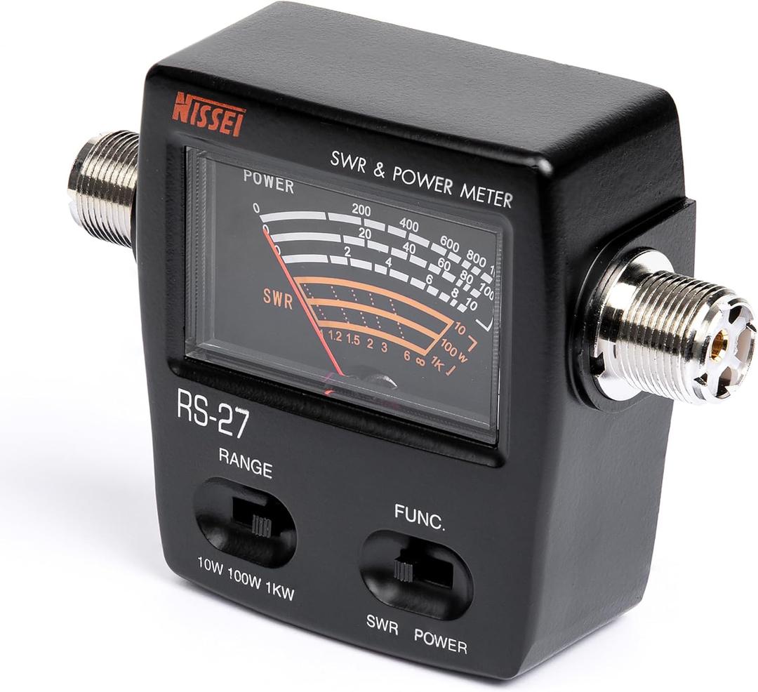 Fumei RS-27 26-30Mhz CB Band 10/100/1000W Power Range SWR/Watt Meter for Two-Way Radio
