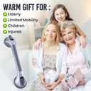 TAILI Shower Grab Bar 2 Pack 16 Inch Suction Grab Bars for Bathtubs & Showers, Heavy Duty Shower Handle Removable Shower Handrails for Elderly and Seniors, No Drilling Waterproof, Silver