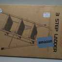 HBTower Step Ladder, Folding Step Stool with Wide Anti-Slip Pedal, Sturdy Steel Ladder, Convenient Handrail, Lightweight, Portable Steel Step Stool