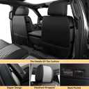 Dodge Ram Seat Covers, Waterproof Leather Ram Seat Cover Compatible with 2009-2026 RAM 1500 2500 3500 Classic Bighorn Longhorn Laramie Tradesman Limited Truck Black Gray, 2PCS