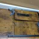 AODK Computer Desk, 48 Inch Gaming Desk with Led Lights & Power Outlet, Office Desk with Storage Shelves, Reversible Desk with Monitor Shelf & Headphone Hook, Rustic Brown