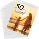 50 Pack Acid-Free Crystal Clear Sleeves Storage Bags for 16x20 Art Prints/Pictures/Photos/Framing Mat Mattes (Bag Size: 16 1/2" x20 1/2")
