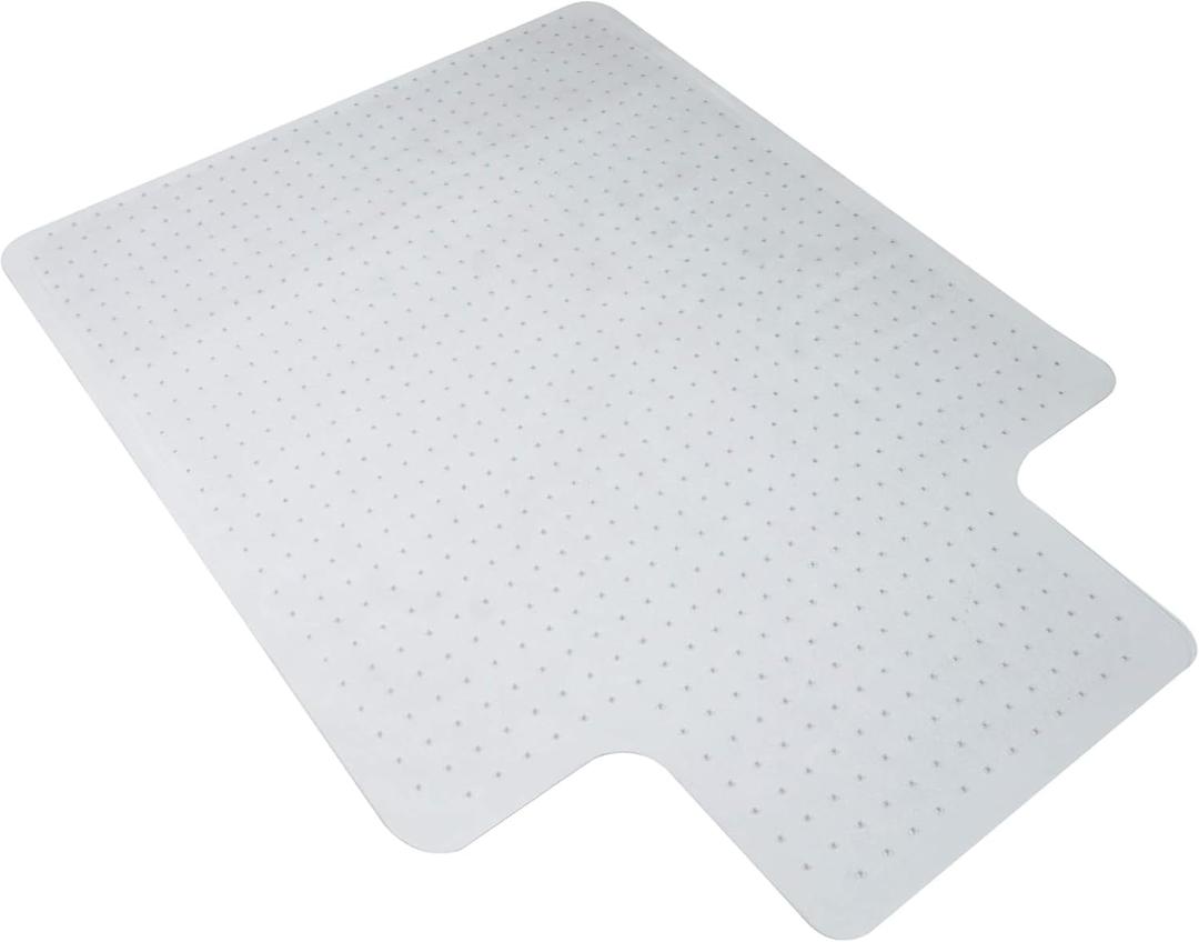 OFM Office Chair Mat for Carpet  Computer Desk Chair Mat for Carpeted Floors  Easy Glide Rolling Plastic Floor Mat for Office Chair on Carpet for Work, Home, Gaming with Extended Lip (36 x 48) (Clear)