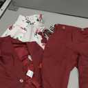 WESIDOM Toddler Boy Clothes Suit Formal Dress Shirt+Bowtie+Vest+Boutonniere+Suspender Pants Boys Gentleman Outfits Set (18-24 Months, Red)