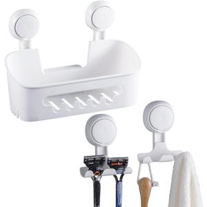TAILI Product Image Suction Cup Razor Holder and Shower Caddy