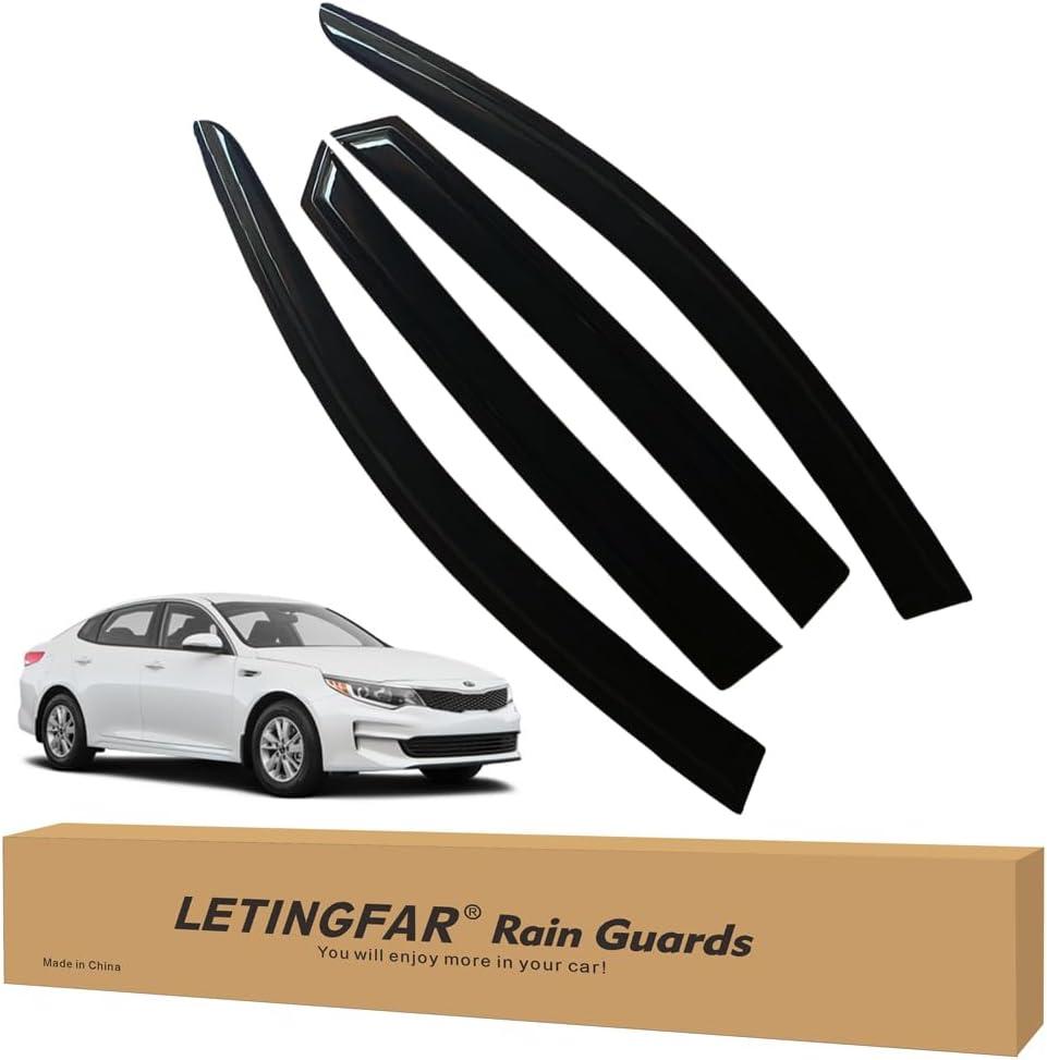 Window Visors Rain Guards for Kia Optima 2016 2017 2018 2019 2020 Accessories, Wind Deflectors Vent Shades for Kia Optima (Excludes Hybrid Models)