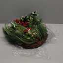 Christmas Wreath for Front Door 22 in Artificial Pine with Red Berries and Pinecones, Full and Lush Holiday Door Decoration for Indoor/Outdoor Use  Handcrafted Festive Greenery Wreath (Holly Leaves)