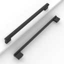 12 Pack Matte Black 10 Inch(254mm) Hole Center Kitchen Cabinet Handles Cabinet Pulls Kitchen Drawer Pulls Hardware for Cupboard Dresser Handles Bathroom