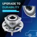 513288 2Pcs Front/Rear Wheel Bearing Hub Assembly Fit for 2013-2015 Chevy Malibu, 2014-2017 Chevy Impala, 2010-17 Equinox, GMC Terrain, Cadillac CTS/XTS, Buick Lacrosse Regal, Saab 9-5, 5 Lugs w/ABS (2pack)