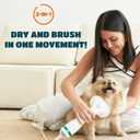 KUUBIA Pet Hair Dryer for Small-Sized Dogs and Cats | 2-in-1 Dog Hair Dryer with Self Cleaning Slicker Brush | Dog Blow Dryer | 300 Watts, Overheat Protection, Portable, Adjustable Temperature