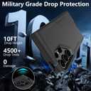 4 x for Samsung Galaxy S24 Ultra Case, Heavy Duty Shockproof Protective Phone Case with Dual Layer Protection (Black)