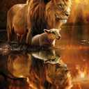 Wooden Puzzles Jesus and Lion The Lamb 1000 Pieces Adult Educational Jigsaw Puzzle Props Home Decor Color Fun Games 20x28in, 19.69x27.56in