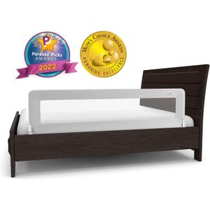 ComfyBumpy 1-Pack Bed Rail for Toddlers 55.5" L x 19.5" H | Toddler Bed Rails for Twin, Full, Queen & King Mattress Size | Swing Down Rail Guard | Mattress Side Rail for Kids | Gray