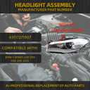 Dasbecan HID/Xenon w/AFS Type Headlight Compatible With 2011-2013 BMW 5 Series 528i 535i 550i M5 Left Driver Side Housing Chrome Clear Headlight Assembly Replaces# 63117271907