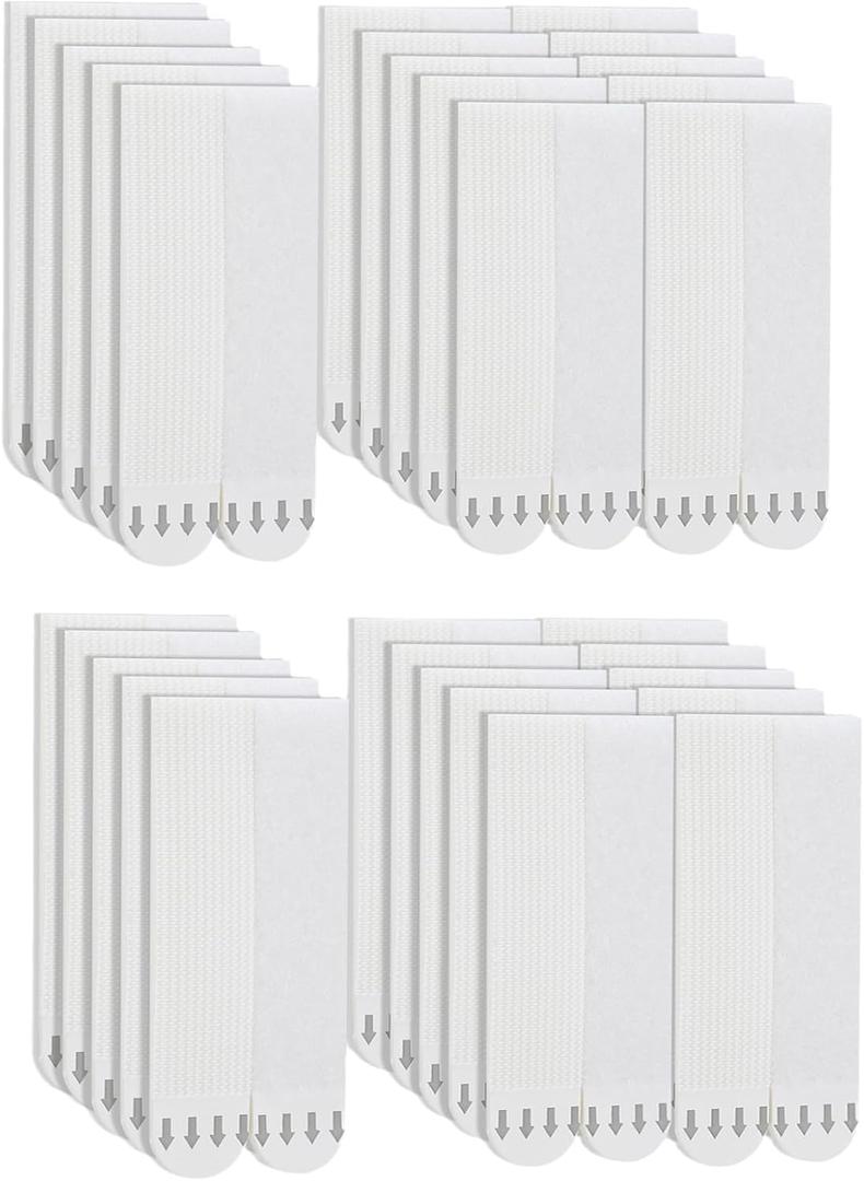 Medium Picture Hanging Strips Heavy Duty, 40-Pairs(80 Strips) Sticky Picture Hangers for Walls No Damage Wall Picture Hangers Without Nails Refill Adhesive Poster Strips