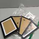 KINLINK 5x7 Picture Frame Black Set of 4, Wooden Photo Frames Matted 4x6 with Plexiglass for 4x6 with Mat or 5x7 without Mat for Table and Wall Display