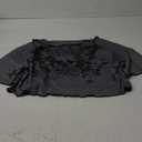 SOLY HUX Womens Y2K Grunge Shirts Short Sleeve Off Shoulder Crop Graphic Tees Goth Skull Tops (Large)