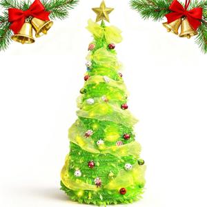 6 Ft Christmas Tree with Light, Artificial Pencil Tree, Christmas Tree with Star, Holiday Decoration for Home, Office, Christmas Party Indoor Outdoor