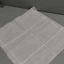 Embroidery Throw Pillow Covers 18x18 Inch Set of 1, Neutral Farmhouse Faux Linen Decorative Pillow Cover with Grid Textured Accent Pillowcase for Couch Sofa Living Room Home Decor, Beige (White Plaid)