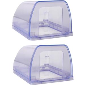 2pcs Weatherproof Cover Adhesive Wall Plate Receptacle Protection, Durable and Waterproof Design Cover Outl Weatherproof Outlet Cover Outside Outlet Cover Waterproof Outdoor Electrical (13x10.7cm)