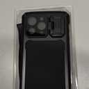 Lanhiem for iPhone 15 Pro Max Metal Case, [Built-in Camera Kickstand & Glass Screen Protector] Protective Heavy Duty Full Body Military Rugged Shockproof Magnetic Cover (Black)