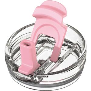 Zukro Replacement Lid for 50 oz & 40 oz Reduce Tumbler, Fit for 42 oz, 35 oz, 30 oz Yeti Rambler, Leakproof 2-in-1 Flip Straw Lid, Press-in, Fit for Hydrapeak 40 oz Tumbler, Pink