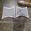 No Drill Baby Gate for Stairs No Bottom Bar, 34-55” Adjustable Baby Gate with Large Walk Thru Door, Mesh Dog Gate for Doorways, Swing & Dual Openings, No Drilling Pet Gate Child Safety Gate, White